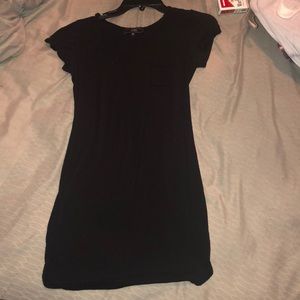 Black mini dress snug fitting